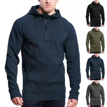 2024 Autumn Winter Fleece Hoodies Men Fashion Patchwork Long Sleeve Zipper Hooded Sweatshirt Mens Casual Loose Plush Hoodie