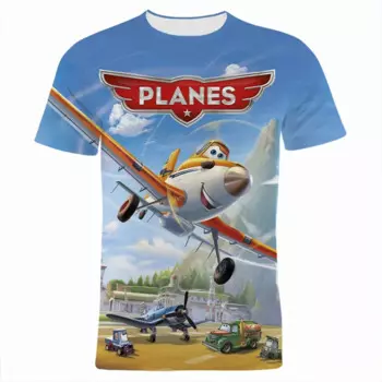 2024 Disney Cartoon Movie Planes 3D Print Boy Girl Tee Shirt Fashion Cartoon Anime Women T Shirt Short Sleeve Men's Clothes Tops