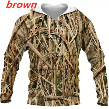 2024 Fashion Hunting Camo Hoodie Rainbow Leaves Weeds Camouflage Pattern 3D Print Sweatshirt Casual Long Sleeve Pullover