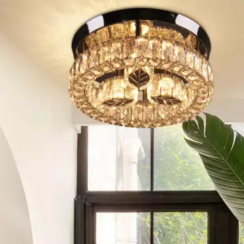 2024 FRIXCHUR LED Modern Clover Crystal Ceiling Lamp Chandelier Decoration Home Appliance Lamps for Stairs Room Decor Wholesale