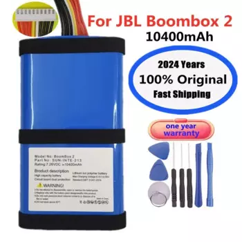 2024 год, 10400 мАч, оригинальный плеер, аккумулятор для JBL Boombox 2 Boombox2, Беспроводная Bluetooth-батарея для звука, аккумулятор + Инструменты