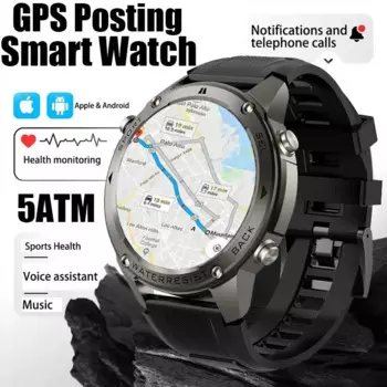 2024 Новинка для Huawei GPS Смарт-часы для мужчин 1,43 дюйма AMOLED Bluetooth Компас для вызова 5 АТМ Водонепроницаемый аккумулятор 500 мАч Спортивные умные часы