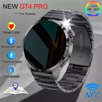 2024 Новинка для Huawei Xiaomi GT4 Pro Смарт-часы Мужчины NFC GPS Трекер AMOLED 360*360 HD Экран Сердечного ритма Bluetooth Вызов SmartWatch