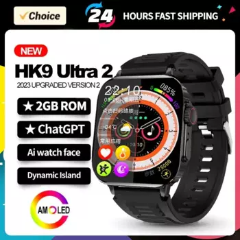 2024 Новые умные часы HK9 Ultra 2 OS10 с AMOLED-экраном 2 ГБ Chatgpt NFC HK8 Модернизированные умные часы GEN3 OLED Мужские часы для фитнеса