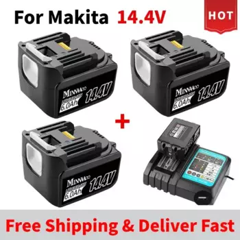 2024 Новый 14,4 В 6000 мАч аккумулятор для Makita BL1430 сменный литиевый аккумулятор LXT200 BL1415 194558-0 194559-8 Бесплатная доставка