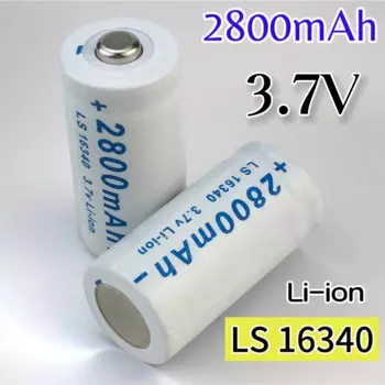 2024 Новый CR123A RCR 123 ICR 16340 аккумулятор 2800 мАч 3,7 в камера безопасности перезаряжаемая литий-ионная батарея