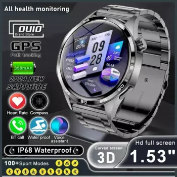 2024 Новый оригинал для Huawei GT5 Pro Мужские GPS Смарт-часы Спортивный браслет NFC Компас Водонепроницаемые умные часы с пульсометром HD BT Call