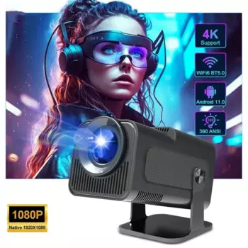 2024 Новый умный проектор Android 11 4K WiFi6 BT5 390ANSI HY320 Full HD 1080P домашний кинотеатр Портативный обновленный HY300 для телефона