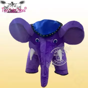 2024 Purple Elephant Inflatable Suit Adult Full Body Walkable Blow Up Costume for Character Furry Entertainment Mascot Costume