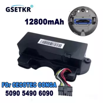 2024 Совместимость с CECOTEC CONGA 5090 5490 6090 series аккумулятор для робота-пылесоса 14,4 V 12800mah