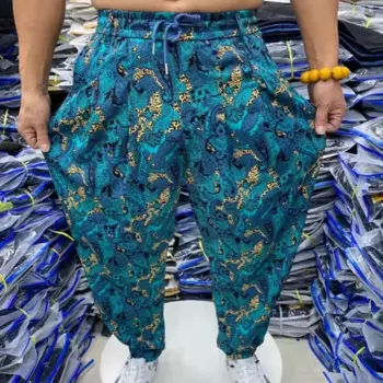 2024 Summer Elegant Fashion Harajuku Slim Fit Male Clothes Loose Sport All Match Trousers Printed Thin Style Wide Leg Pants
