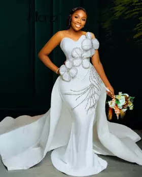 2024 Vestidos Novias Boda 2 шт. белые элегантные свадебные платья Дубай женские роскошные Abiti Da Bride A индивидуальные платья с листьями