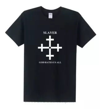 2025 Summer Fashion Slayer T Shirt Men God Hates Us All Men T Shirt Metal Rock Band Short Sleeve Cotton T-shirt Men Tops