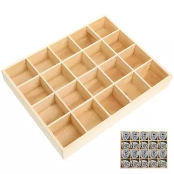 20 Compartments Underwear Storage Box Socks Container Wooden Simple Design ganize Small Items Drawer Closet Space Saving