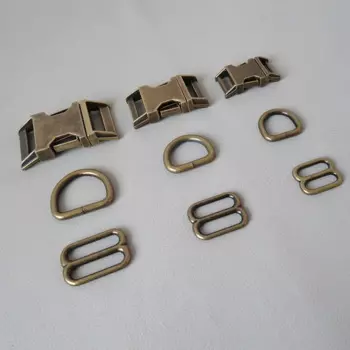 20 компл./лот, металлическая пряжка, фурнитура, лямки, застежка, ошейник для собак, регулятор паракорда, петля для ремня, D-образное кольцо, аксессуар, уличное оборудование