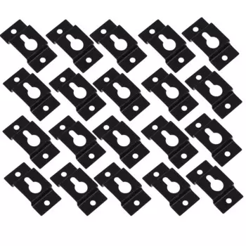 20 Pcs Speaker Small Square Hanging Piece Speaker Accessories Speaker Wall Mount Speaker Bracket Iron Keyhole Hanger Audio Video