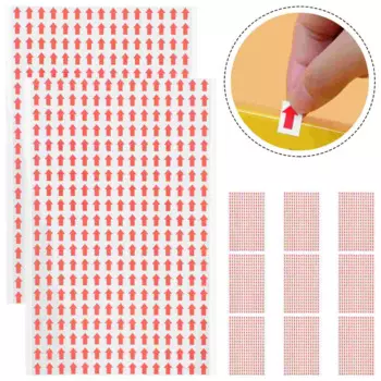 20 Sheets Arrow Stickers Practical Directions Indication Easy to Use Floor Paper Strong Adhesion Traffic Safety Signs Red Arrow