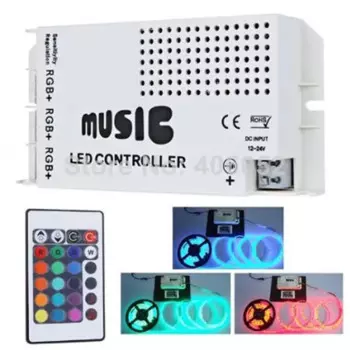 20 шт. DC 12 В общий анод IR 24key RGB музыкальный контроллер rgb Светодиодная лента пульт дистанционного управления