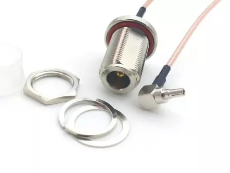 20 шт латунная N розетка перегородка К crc9 штекеру RF коаксиальный отрезок RG316 кабель