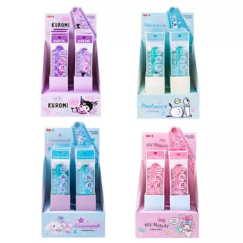 20 шт./партия линейка Sanrio Kuromi Melody Милая коричная складная линейка инструмент для рисования Рекламные Канцелярские Подарочные школьные принадлежности