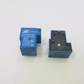 20 шт T90 катушка реле 24VDC 30A 250VAC 5 pin нормально открытый SLA-24VDC-SL-A типа PCB.