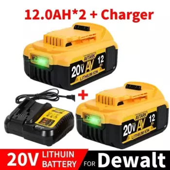 20 В 6,0 Ач 8,0 Ач 12,0 Ач DCB200 Сменный литий-ионный аккумулятор для DeWalt MAX DCB205 DCB201 DCB203 аккумуляторы для электроинструментов