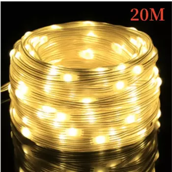 20M LED String Lights Fairy Warm White Outdoor Christmas Lights Tree Garland For New Year Street Home Party Wedding Decoration