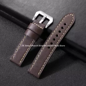 20mm 22mm 24mm Watchband for Panerai Watches Bracelet Black Blue Brown Vintage Synthetic Watch Strap Sport Wristband Accessories