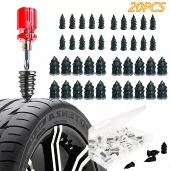 20PCS Car Tire Wick Vacuum Tyre Repair Nails Wicks for Car Punctures Car Motorcycle Repairing Rubber Tubeless Tire Repair Tool