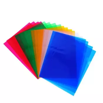 20pcs Document Storage Pouch Bag Transparent Plastic File Folders For A4 Documents Sleeves Leaf Documents Bag Protector Office