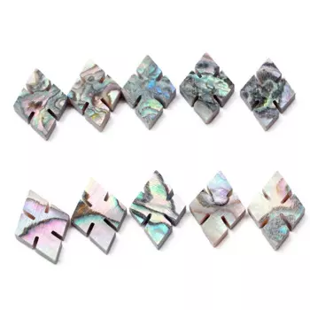 20PCS Guitar Abalone Shell PAUA Dot Diamond Notched 13x8mm Inlay Maker For Guitar Bass Ukulele Fingerboard Fret Luthier DIY