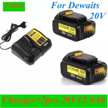 20В 12.0Ач Макс. Инструмент для замены аккумулятора для DeWalt DCB184 DCB181 DCB182 DCB200 20 В 5 А 20 В 20 В + зарядка 3 А