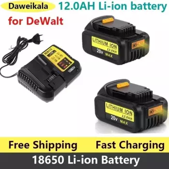 20В 12.0Ач Макс. Инструмент для замены аккумулятора для DeWalt DCB184 DCB181 DCB182 DCB200 20 В 5 А 20 В 20 В + зарядка 3 А