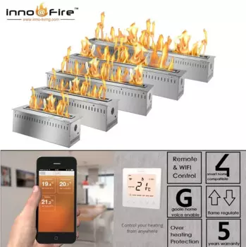 21 августа Inno-Fire 36 дюймов серебристый или черный smart био камин на этаже cheminee bioethanol exterier