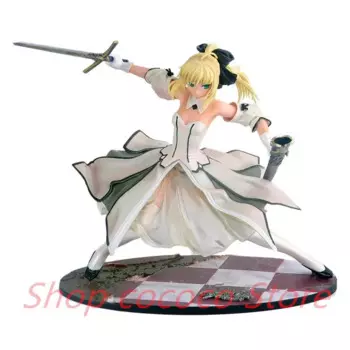 21 см Fate Stay Night Saber Lily Sword Victory Фигурки Коллекция ПВХ Фигурки Игрушки для Рождественского подарка