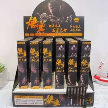 24 шт./36 шт. новый черный Миф: Wukong гелевая ручка для письма для студентов Детские Канцелярские Принадлежности Оптом
