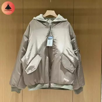 24SS BROKEN MOON Париж Стиль Хлопковая искусственная двухсекционная куртка на молнии с капюшоном Брендовая плотная рабочая одежда Свободная мужская женская куртка