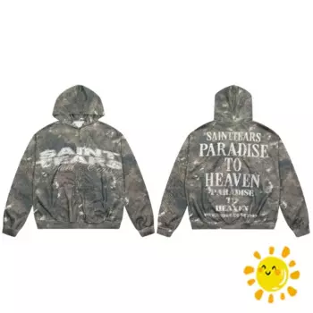 24SS High Street Винтаж Saint Tears Толстовка Мужчины Женщины Пальто с Капюшоном