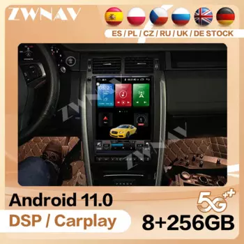 256G Tesla Carplay радиоприемник для Land Rover Discovery Sport 2015-2019 Android плеер видео GPS головное устройство авто аудио стерео