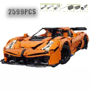 2599 шт., Детский конструктор «суперкар» в масштабе 1:7