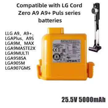 25,2 В 5000 мАч для LG A9, A9 PLUS A905M A907GMS EAC 63758601 Аккумулятор для пылесоса A905RM