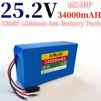 25,2 в 34000 мАч 18650 6S10P литий-ионный аккумулятор, электрический комплект аккумуляторных батарей для пригородного уличного оборудования