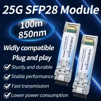 25 Гб 100 м SFP28 Модуль 25 гигабит волоконно-оптический SFP28 трансивер LC многорежимный нм дуплексный для Cisco Mikrotik Ubiquitity и т. д.