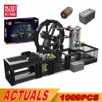 26015 технический креативный моторизованный планетарный Лифт MOULD KING, строительный блок, большой шар, Транспортировочная модель, игрушки, подарки для детей