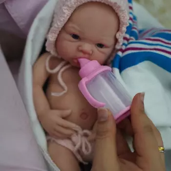 28 см приятная силиконовая кукла Reborn для всего тела Bebe Reborn Girl, реалистичная кукла Reborn De Silicone, настоящая Beb Reborn De Silicona Cuerpo Entero