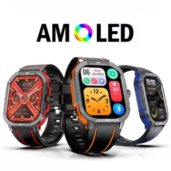 2,06-дюймовый AMOLED-телефон с большим экраном, набор звонков, умные часы 2024, голосовой помощник, пульсометр, здоровье, спорт, цифровые умные часы