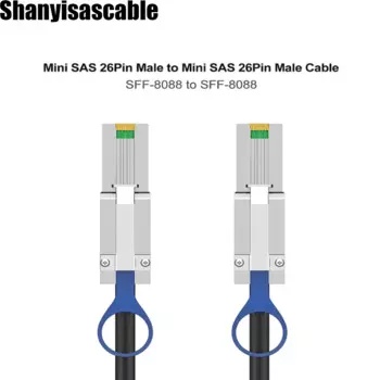 2.0M External Mini SAS HD 26pin SFF-8088 Male to Mini SAS 26 SFF-8088 Male Server overlay connection harness Cable