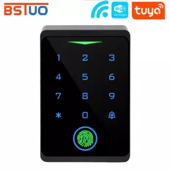2,4G Wi-Fi Tuya, клавиатура контроля доступа по отпечаткам пальцев, открытый 125 кГц, RFID-считыватель, сенсорная подсветка, устройство открывания дверного замка, водонепроницаемый