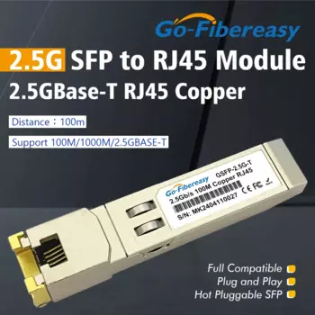 2,5 Gb RJ45 SFP модуль 2,5 Gbase-TX 100m медный соединитель RJ45 для Mikrotik,TP-Link,Netgear,Dell... коммутатор Ethernet/оптоволоконное оборудование