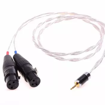 2,5 мм TRRS Dual XLR сбалансированный AUX аудио кабель с серебряным покрытием экранированный кабель совместим для Astell & Керн AK240 AK380 DP-X1FIIO
